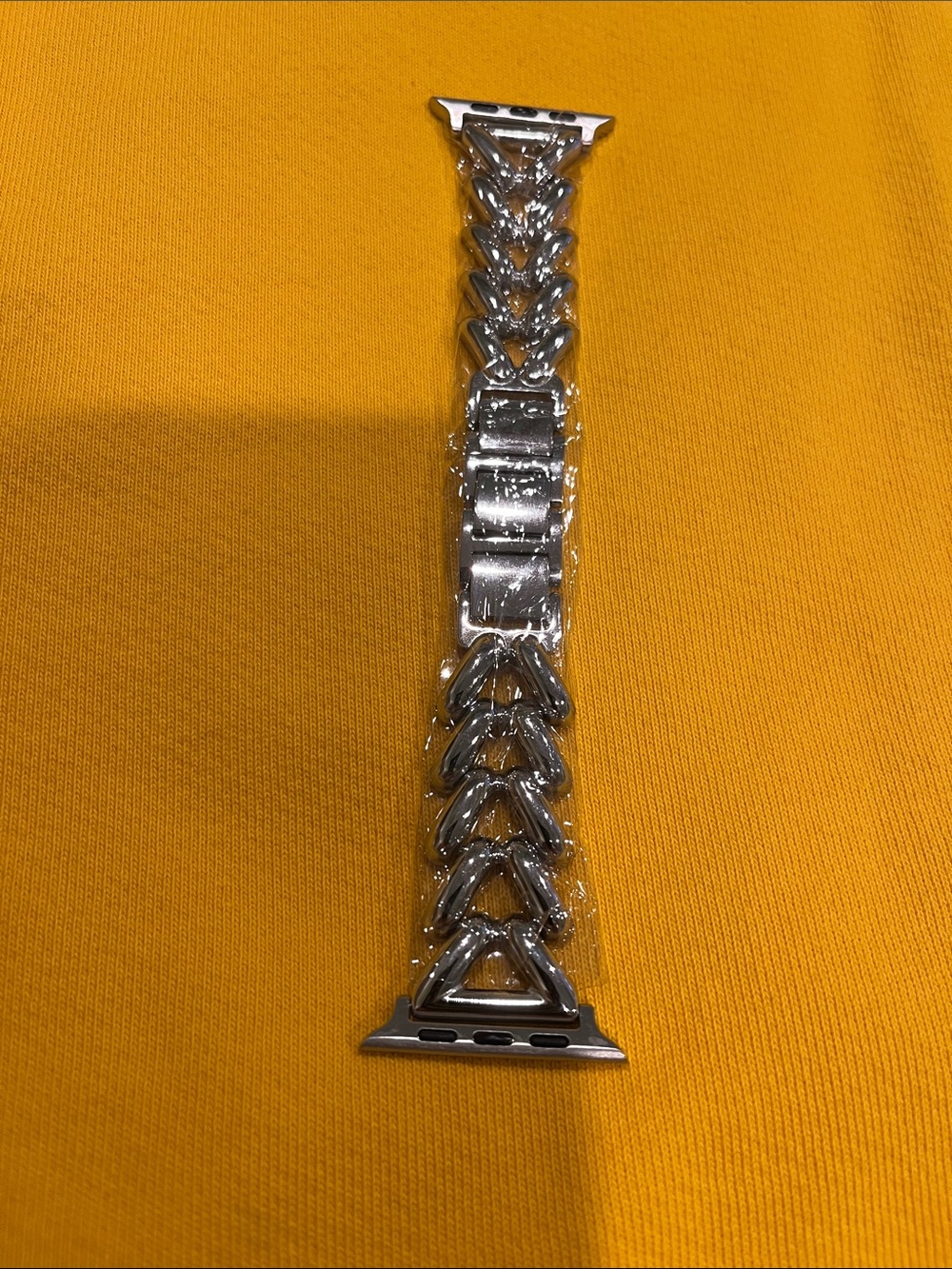 NWT Silver Linked Metal Watch Band - Polished Silver for Apple Watch